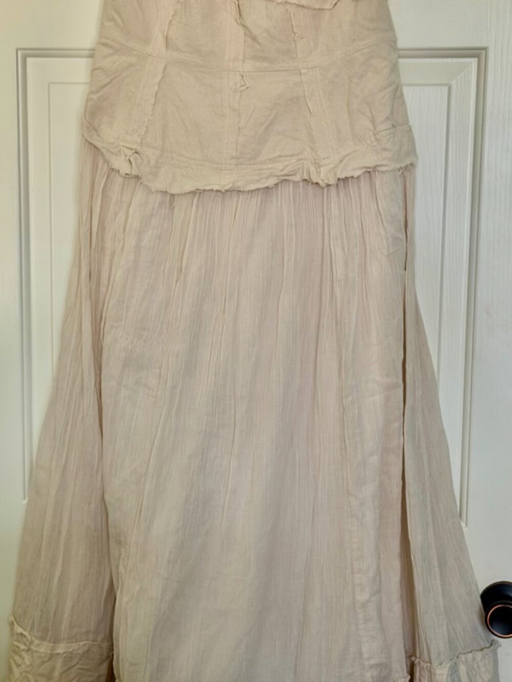 Free People Free-Est Milan Midi Dress Ivory Strapless Corset Medium - Picture 6 of 8
